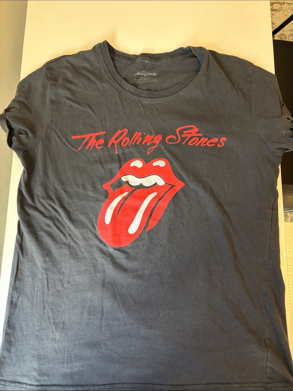 The Rolling Stones Tee - Black with Red Logo